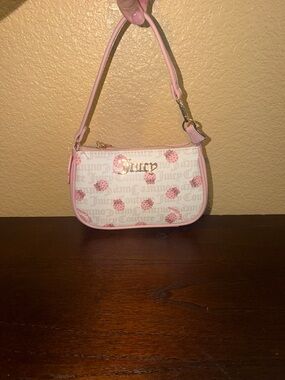 Juicy Couture Cream and Pink Strawberry Mini Shoulder Bag